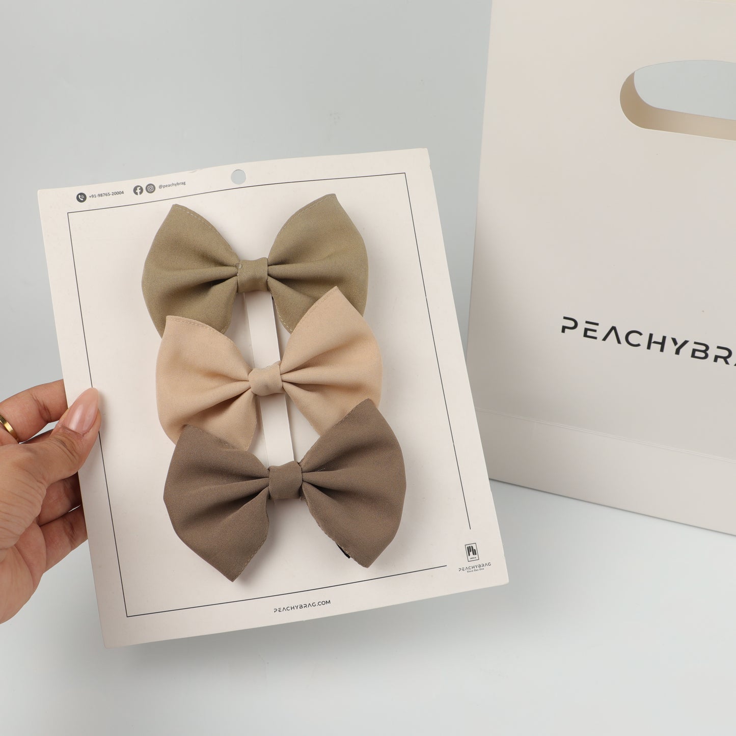 Muted Green 3-pack Classic HairBow