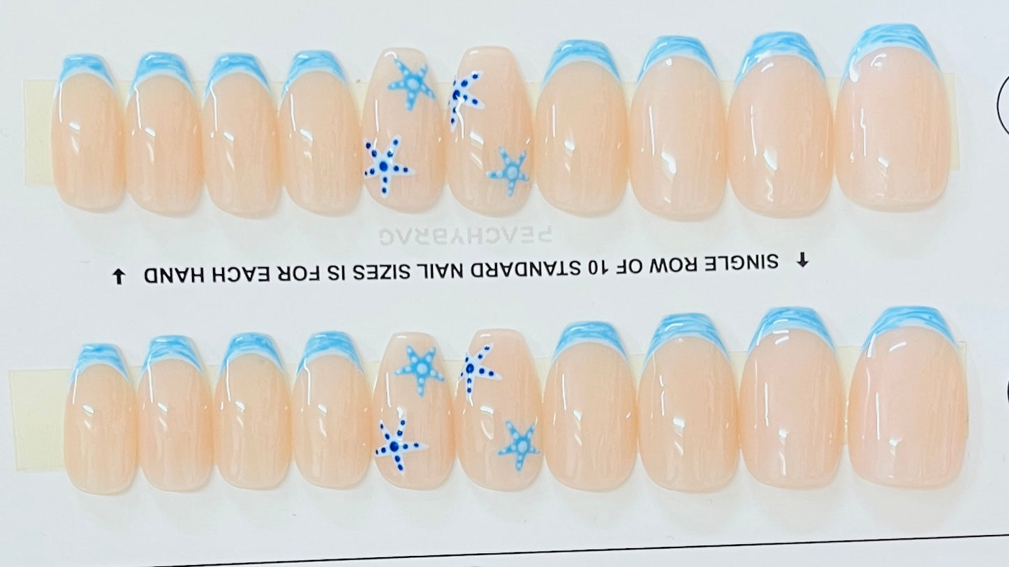Starfish BLUE French Tips