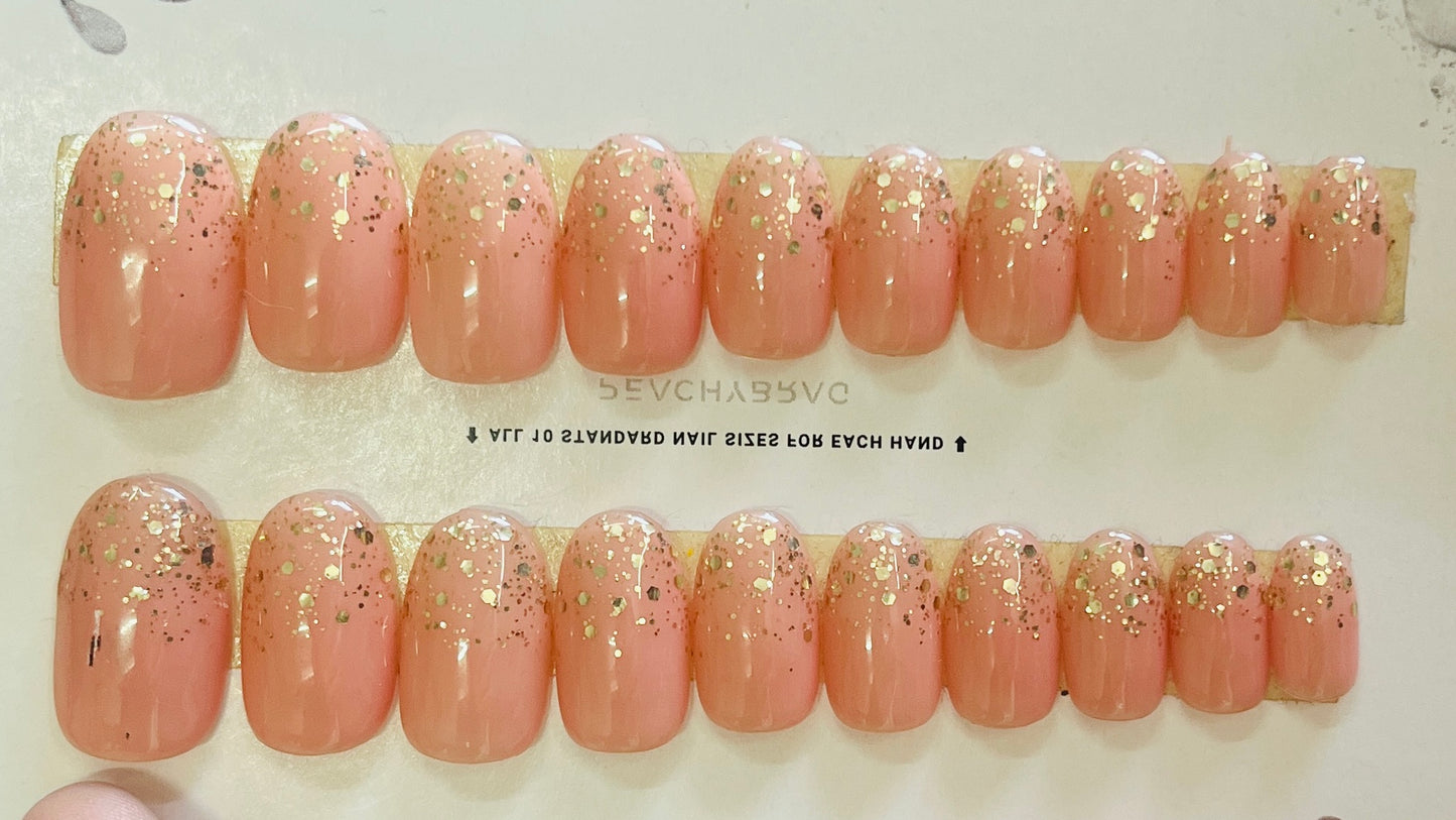 Sparkleland PEACH Press Ons