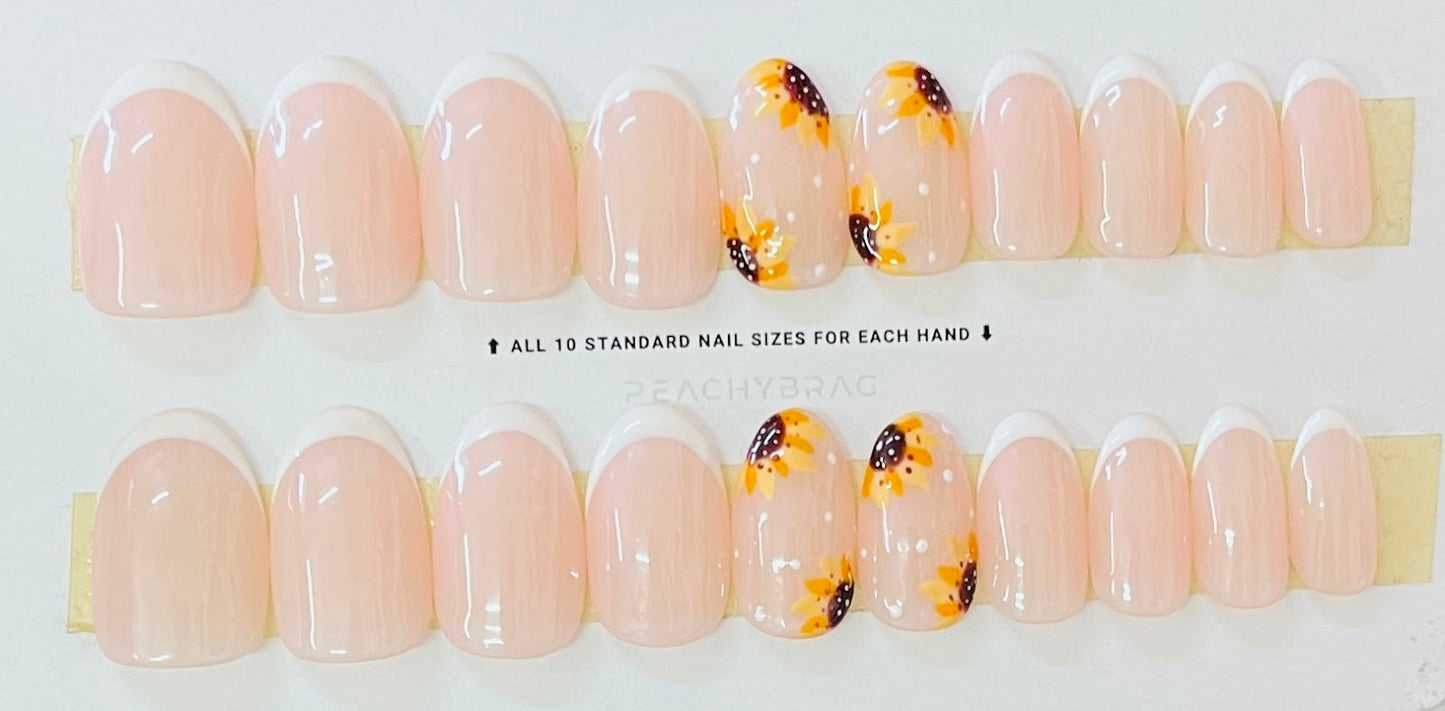 Sunflower French Tips