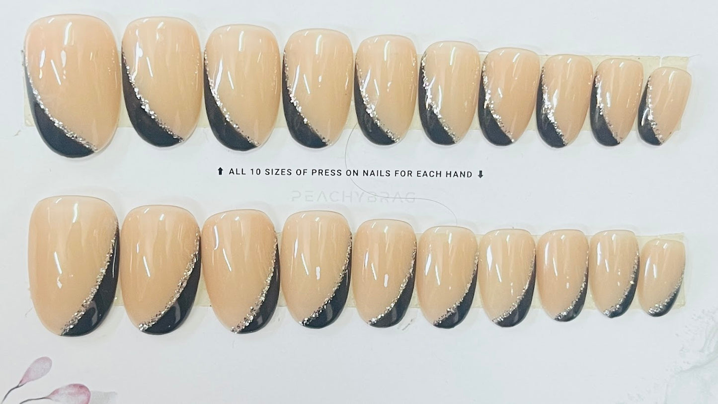 Half French BLACK Tips