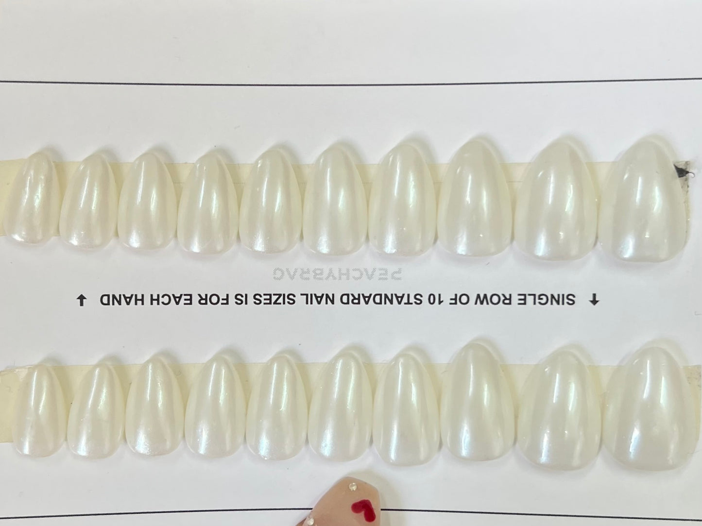 Pearl White Chrome Press Ons