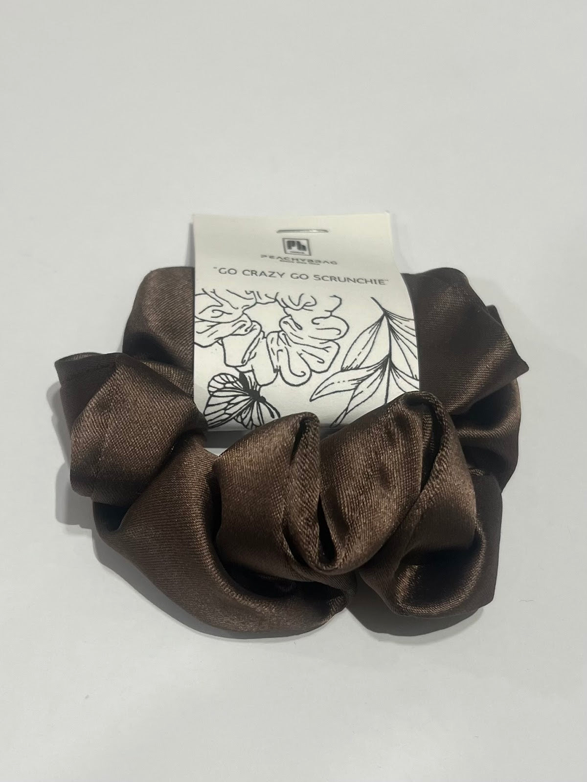 Dark Choco Satin Scrunchie