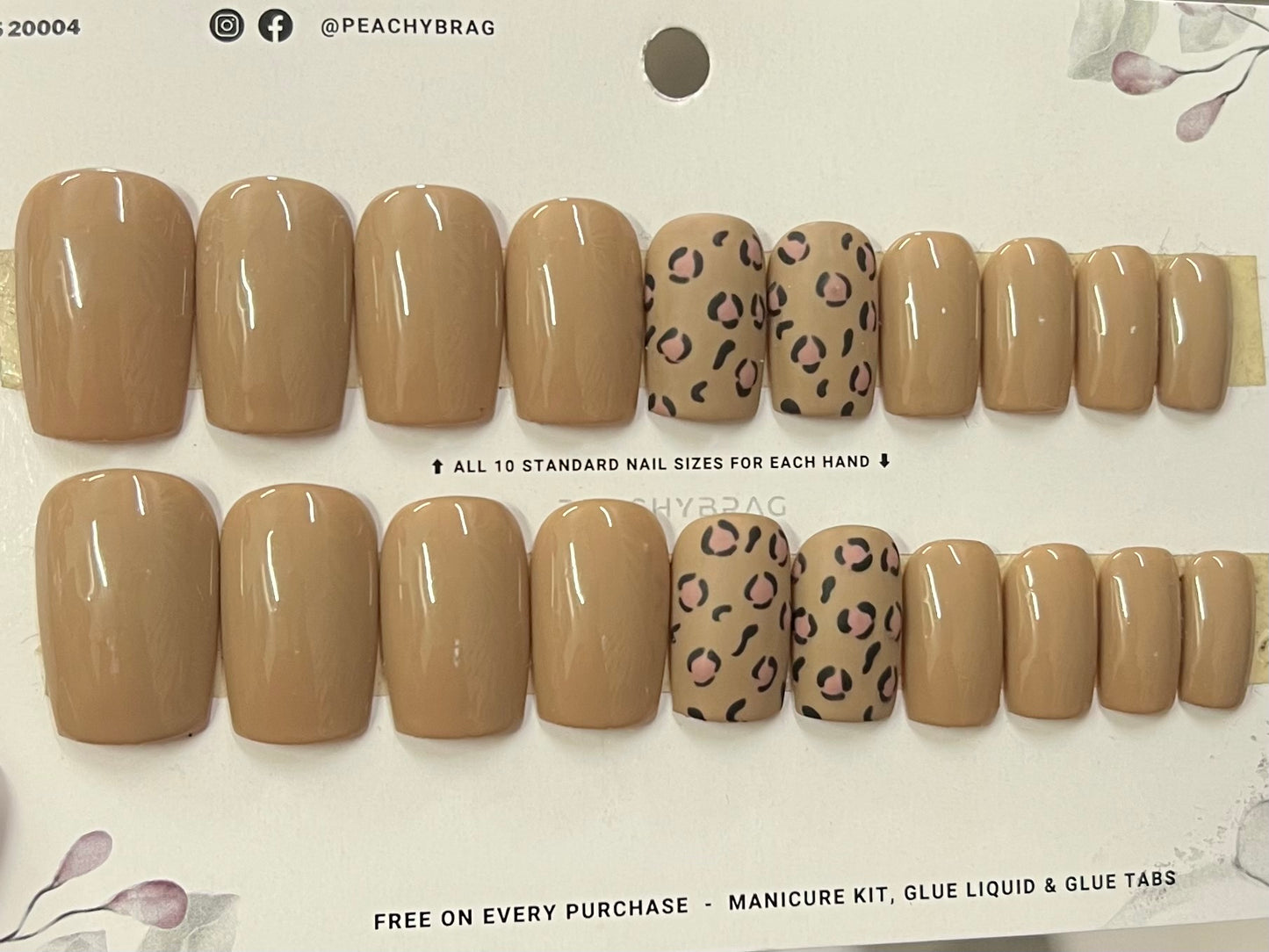 Desert Leopard 4Designer Nails