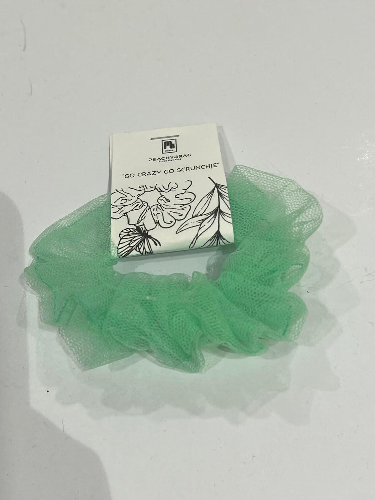 Green Net Scrunchie