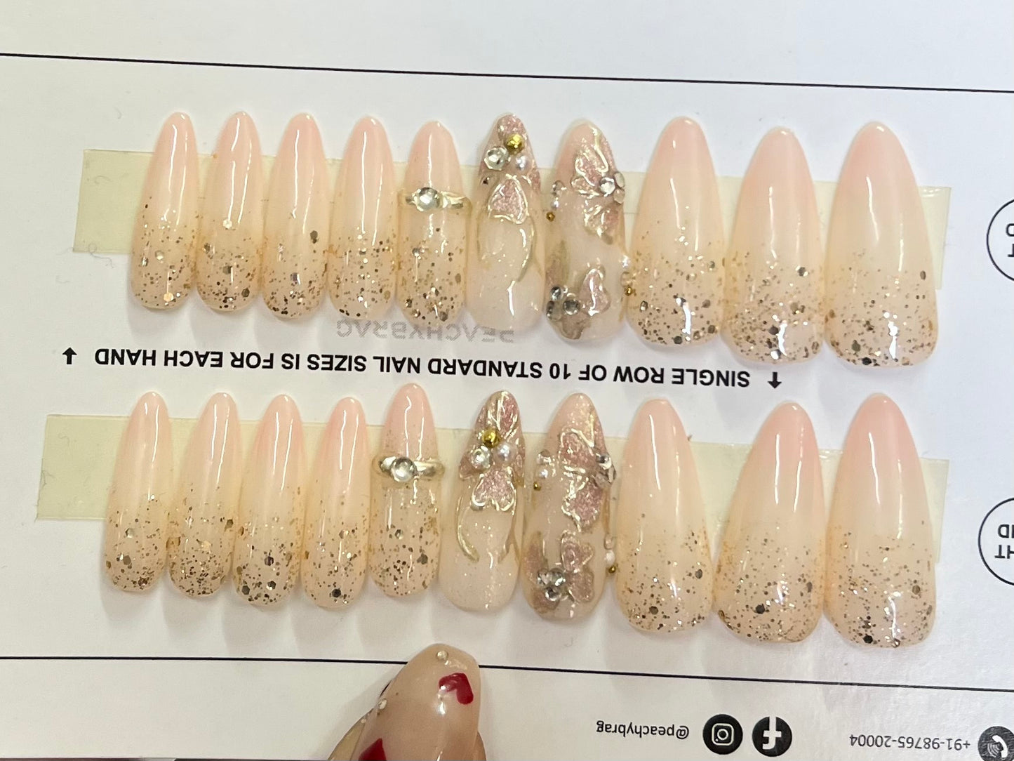 Majesty Blush Press Ons