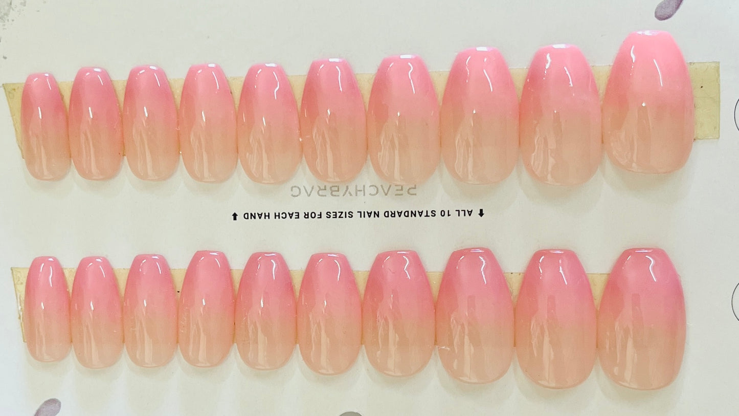 Soft Blush Ombre Nails