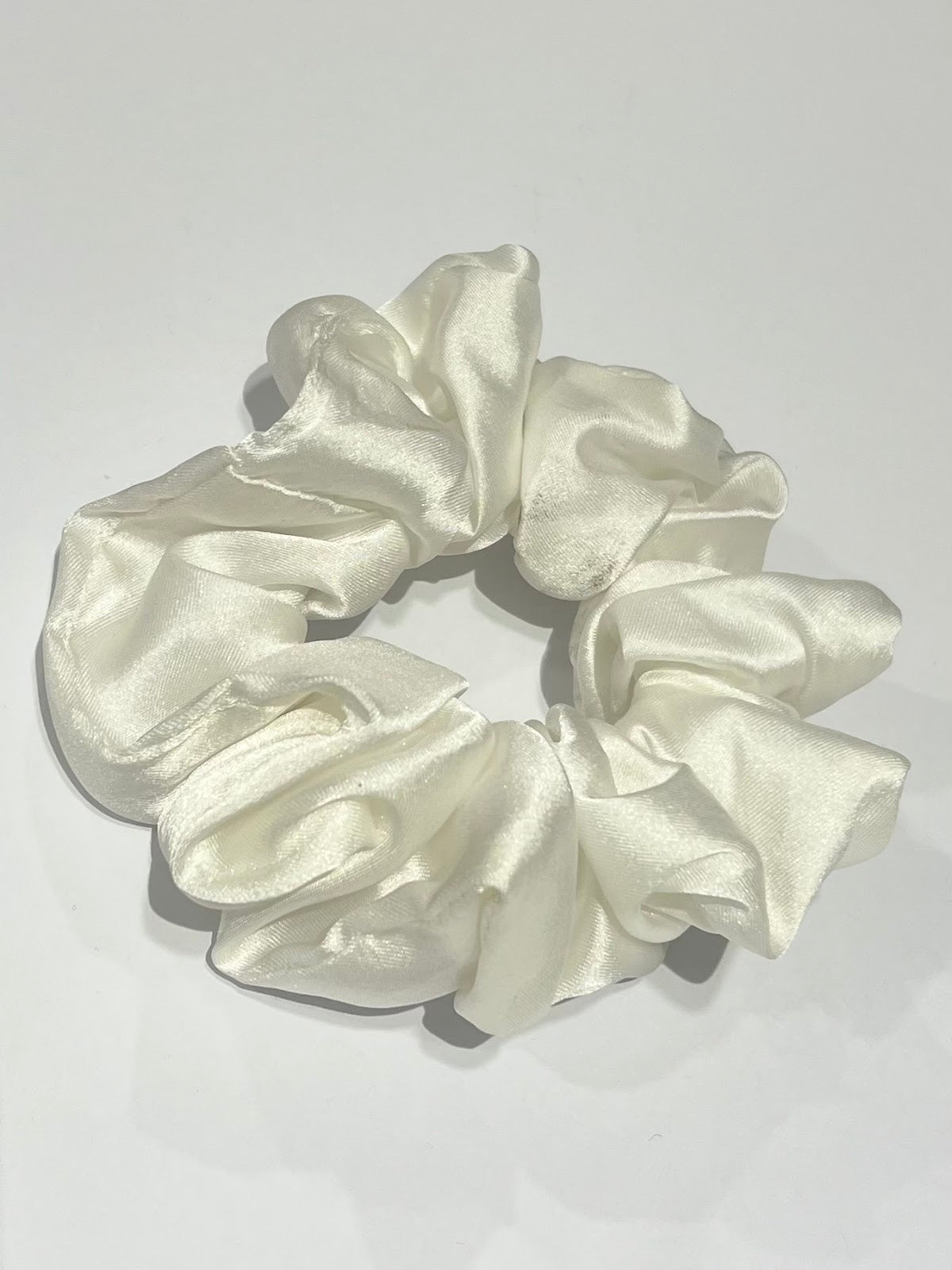 White Satin Scrunchie