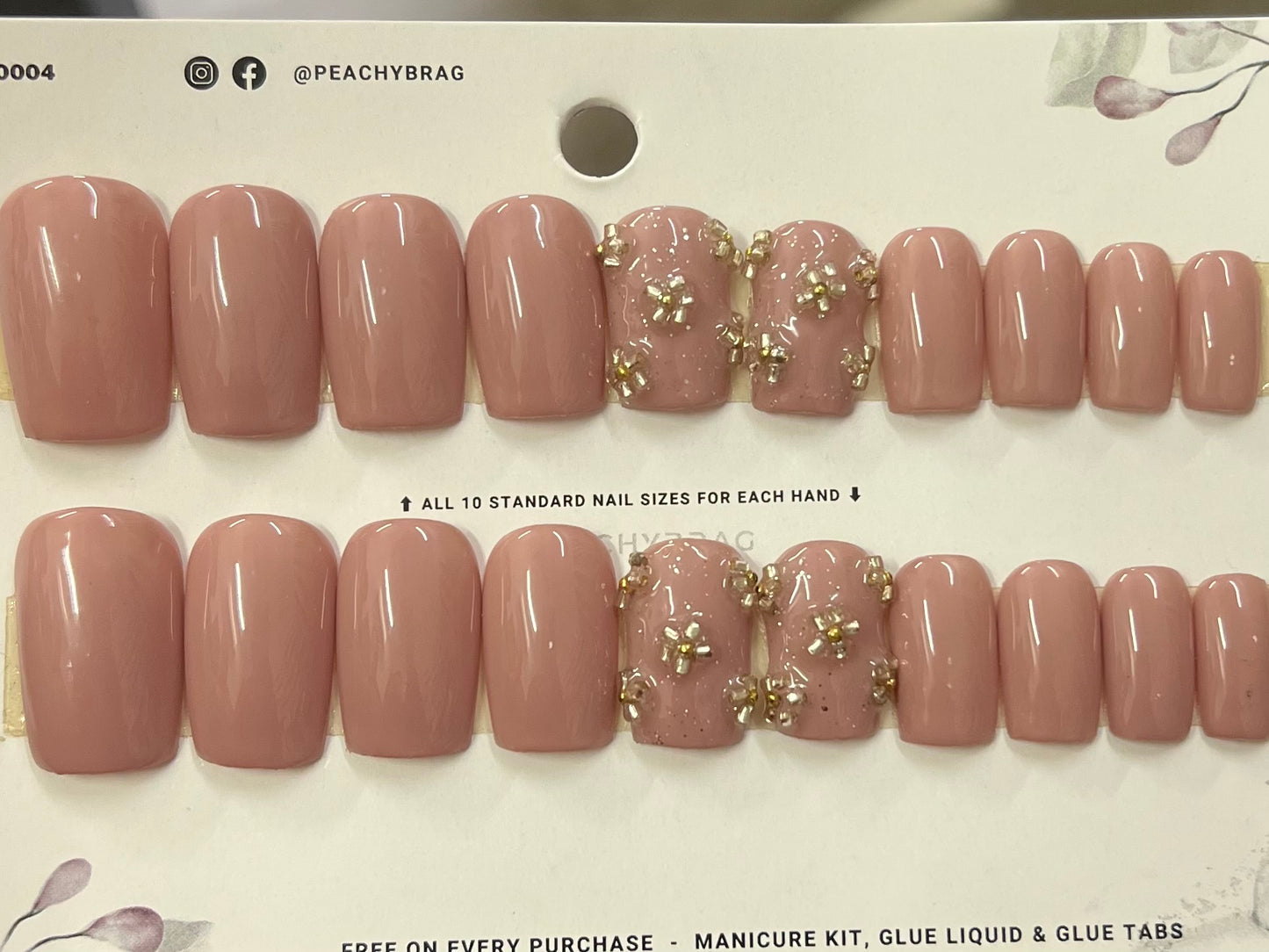 Crystal Peony 4Designer Nails