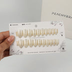 Bling Silver press-on nail set of 20 in standard sizes