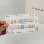 Frozen press-on nail set of 20 in standard sizes