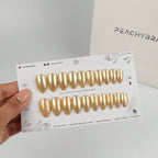 Gold Chrome false nails, premium press-on design