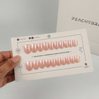 Hailey Chrome Pink false nails, premium press-on design