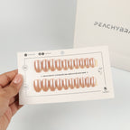 Hailey Chrome false nails, premium press-on design