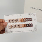 Shades of Autumn press-on nail set of 20 in standard sizes