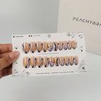 Wavy Purple press-on nails, premium reusable nail set
