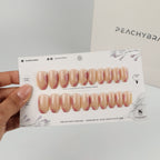 Swirl Pink press-on nails, premium reusable nail set