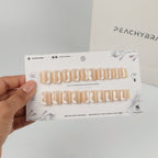 Swirl White press-on nails, premium reusable nail set