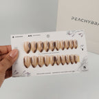 Swirl Brown press-on nails, premium reusable nail set