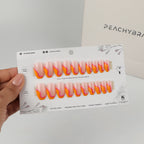 Tropical Tango press-on nails, premium reusable nail set