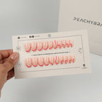 Strawberry Swirl reusable press-on nails for an at-home manicure