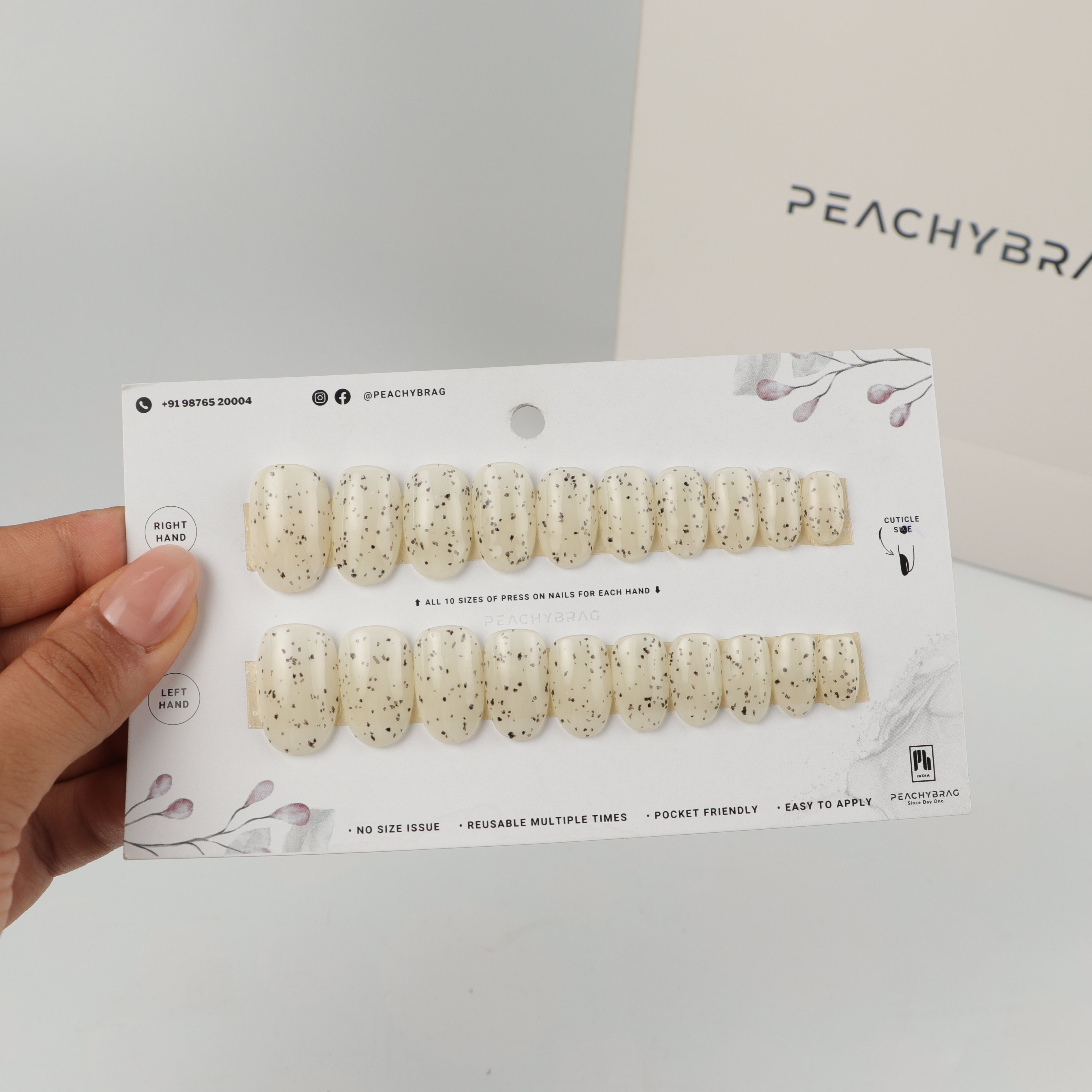 Ivory Speckle Nails