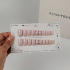 Fine Floret press-on nail set of 20 in standard sizes