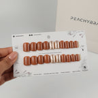 Choco Melt & Sparkle reusable press-on nails for an at-home manicure