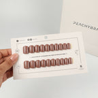 Chocolate Crush press-on nail set of 20 in standard sizes