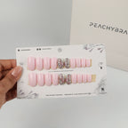 Butterfly press-on nail set of 20 in standard sizes