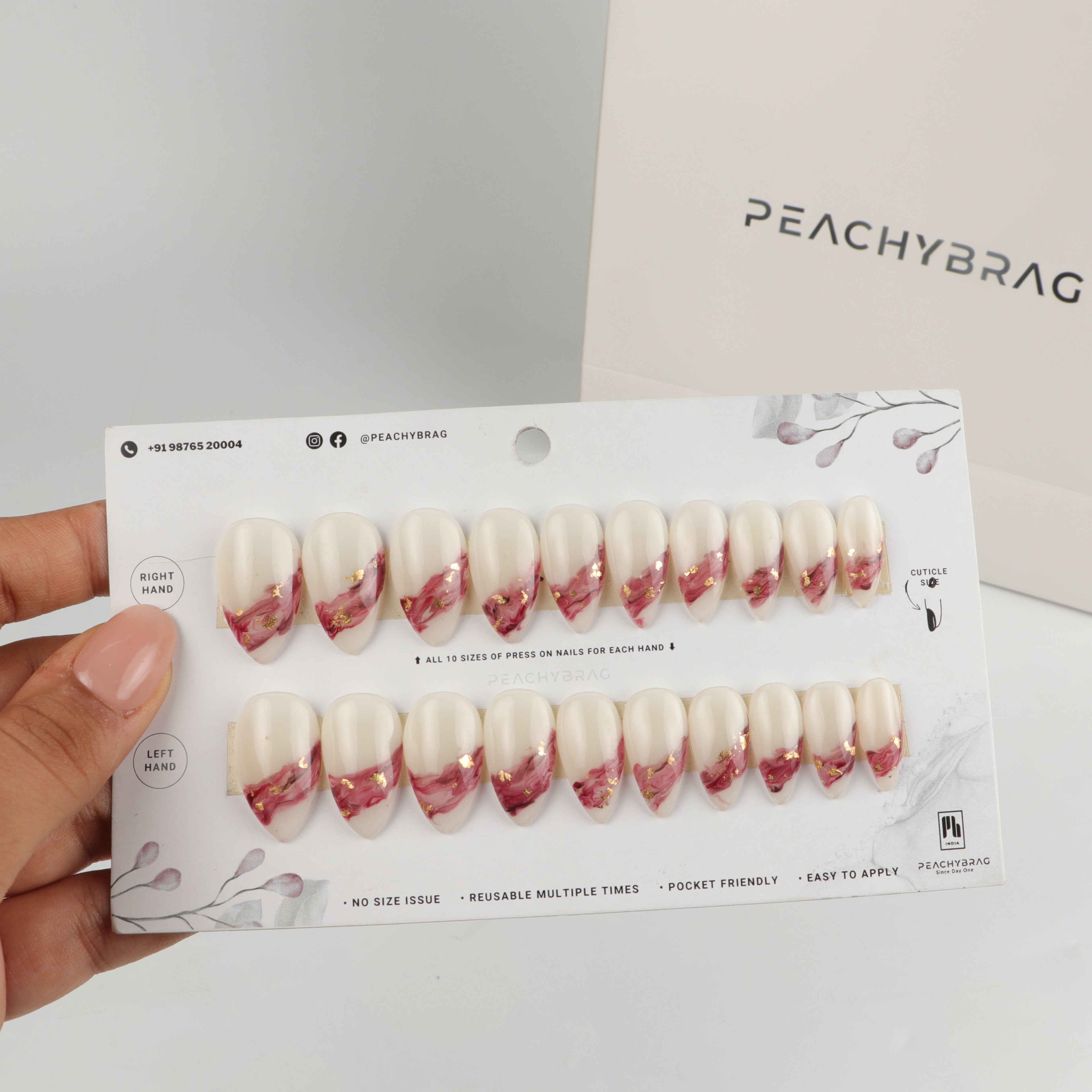 Rosso Marble Nails