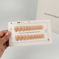 Milky Nude press-on nails, classic reusable nail set