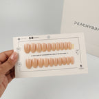 Milky Nude press-on nails, classic reusable nail set