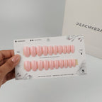Milky Pink reusable press-on nails for an at-home manicure