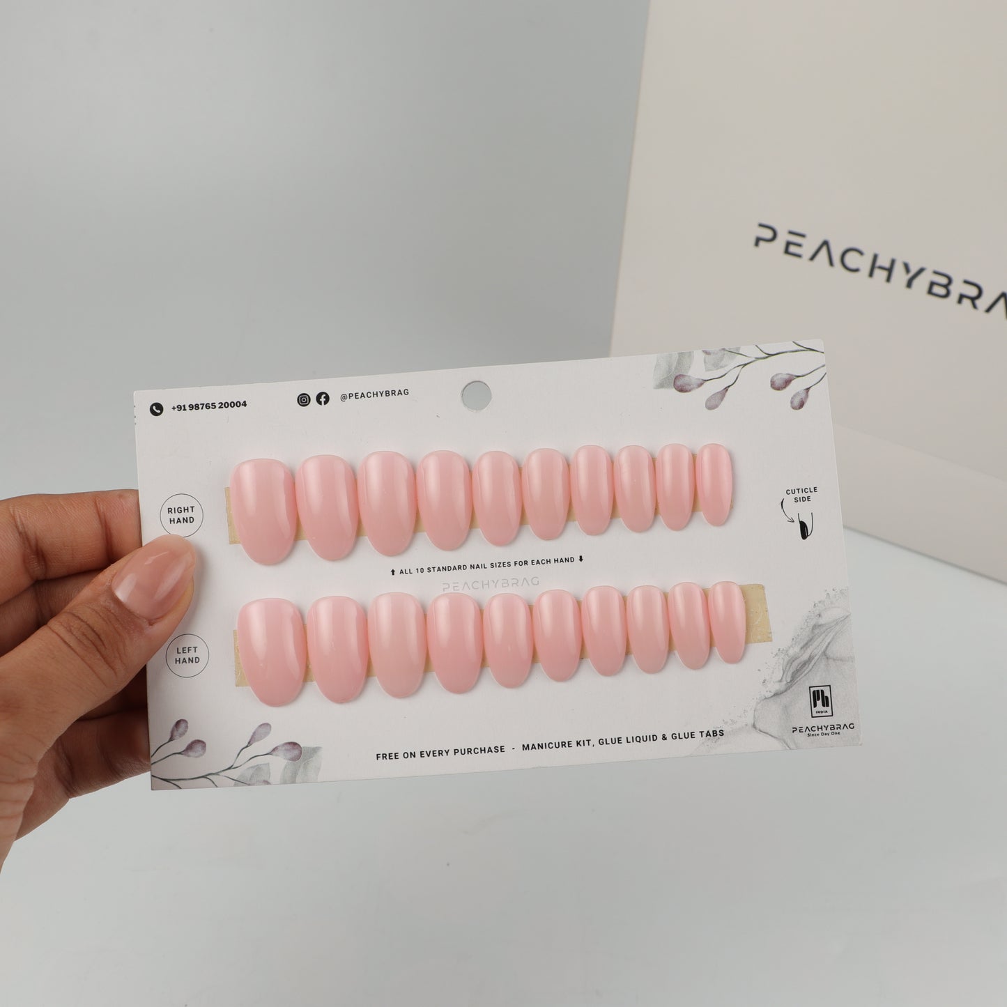 Milky Pink Solid Press Ons
