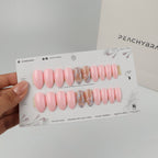 Flower Vine press-on nail set of 20 in standard sizes