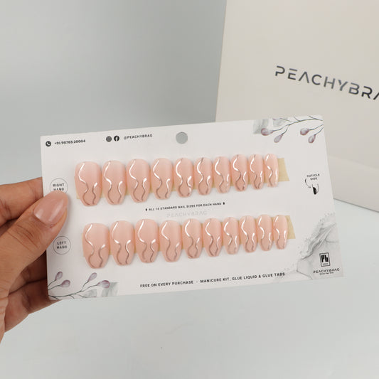 Glow Wave PINK Press Ons