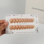 Bling Nude press-on nail set of 20 in standard sizes