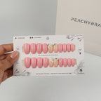 Pink Orchid press-on nail set of 20 in standard sizes
