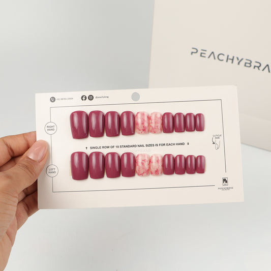 Crimson Marble 4Designer Nails