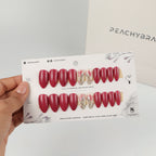 Lily Embrace press-on nail set of 20 in standard sizes