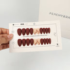 Berry Twirl press-on nail set of 20 in standard sizes