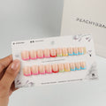 Colorful French press-on nails, premium reusable nail set