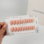 Nude Bloom press-on nail set of 20 in standard sizes