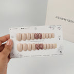 Wild Caramel press-on nail set of 20 in standard sizes