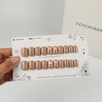 Vintage Rose Nude press-on nail set of 20 in standard sizes