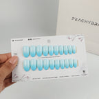 Ocean Ombre press-on nails, premium reusable nail set