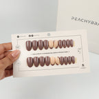 Choco Wave press-on nails, designer reusable nail set