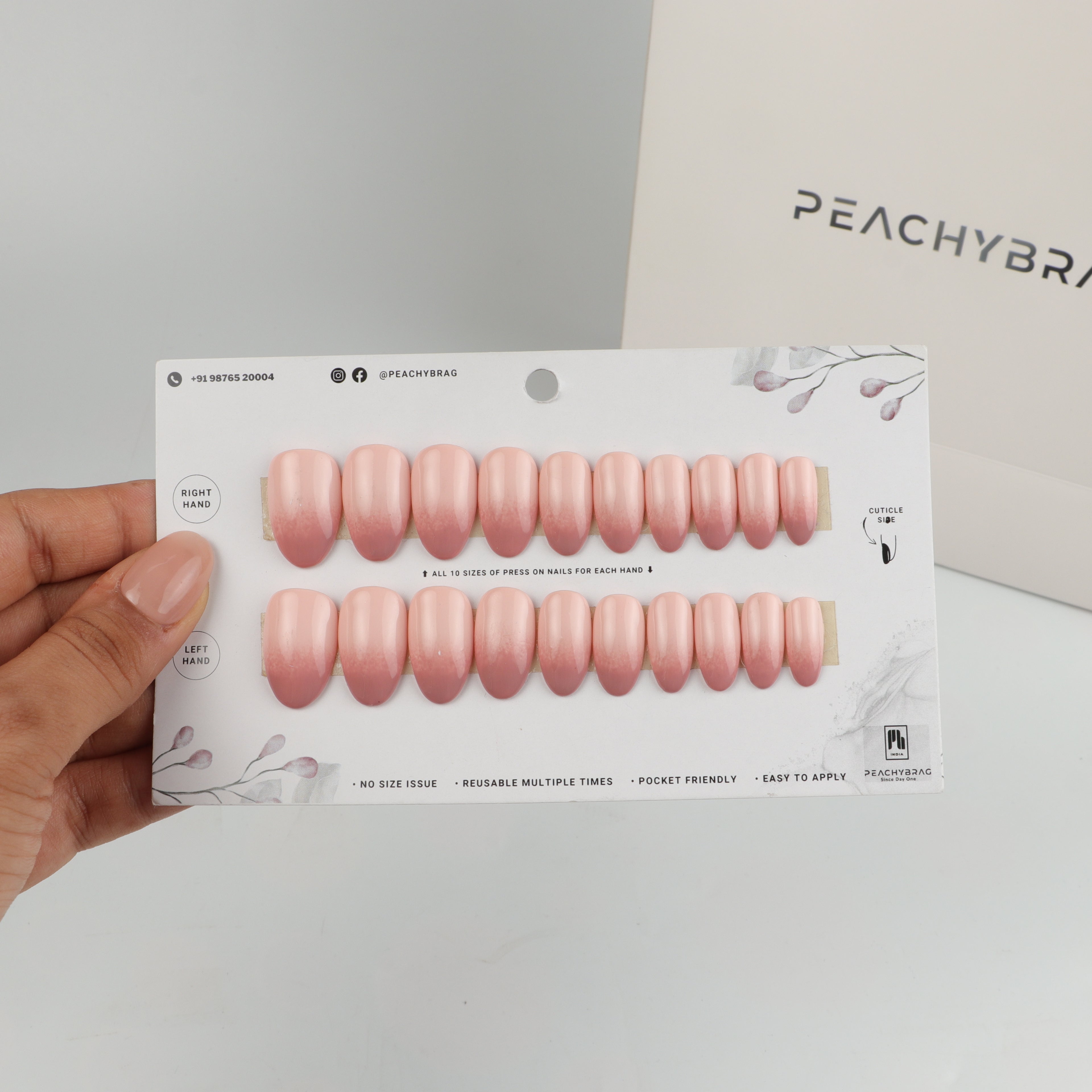 Pink Sand Ombre Nails