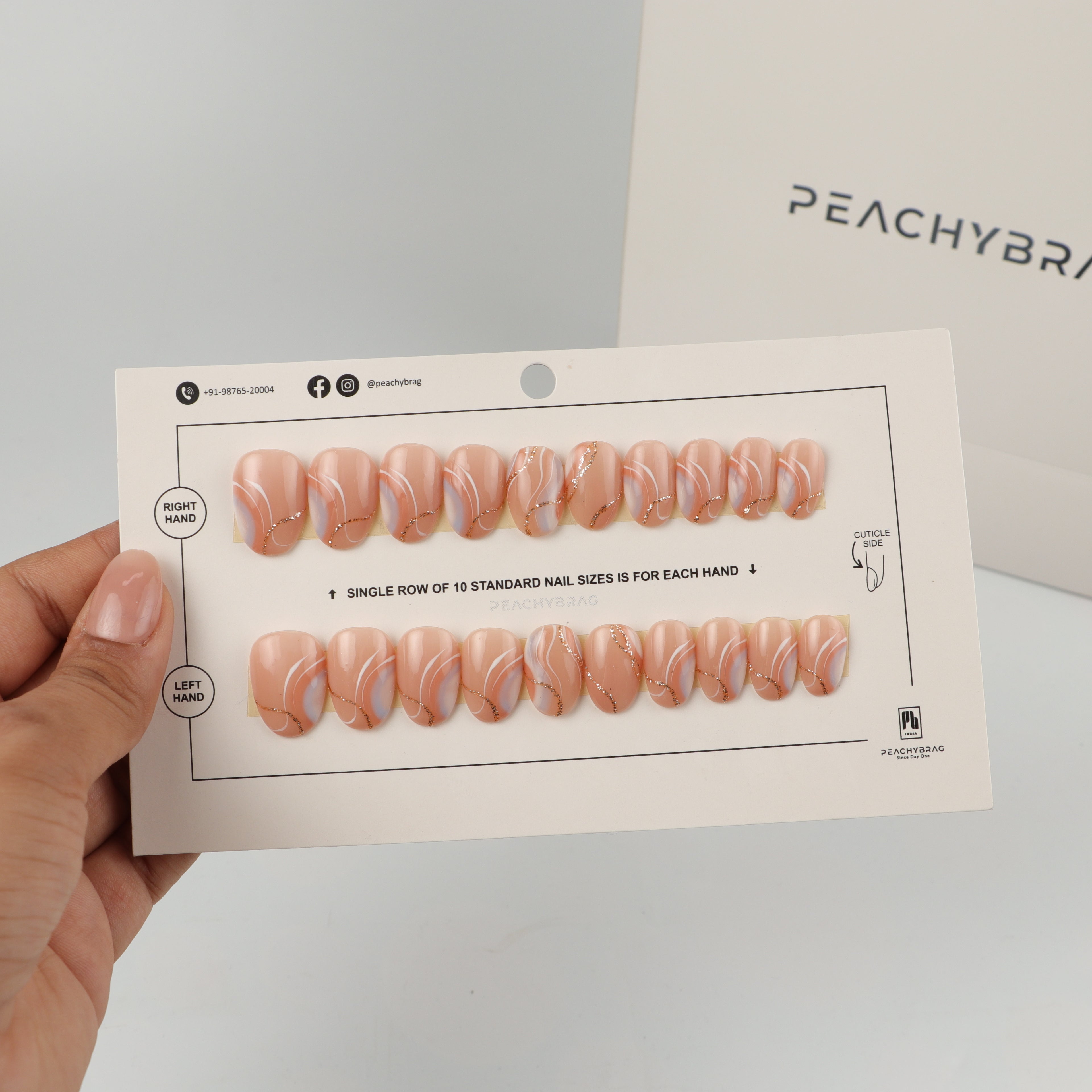 Amber Swirl Nails